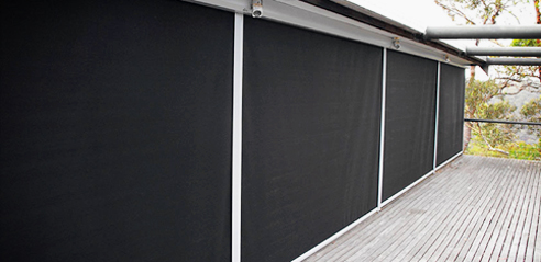Teknica 4000 exterior roller awning with a deep side channel from Blinds by Peter Meyer