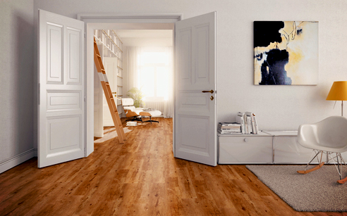 Wide plank vinyl flooring from Polyflor