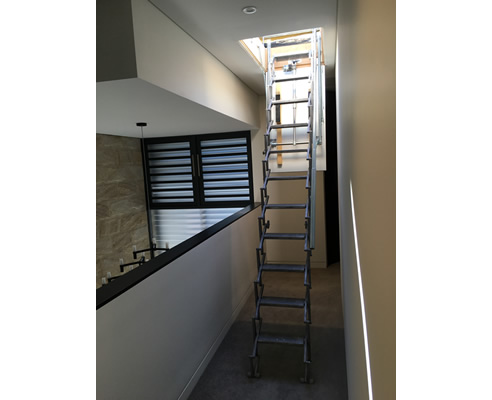 electric scissor stair and roof hatch