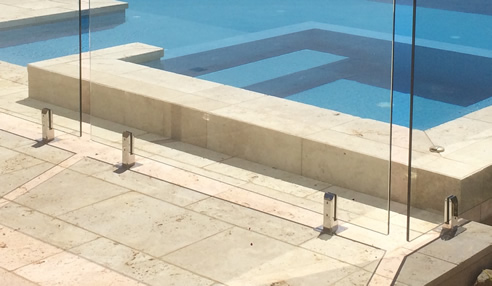 natural stone pool coping