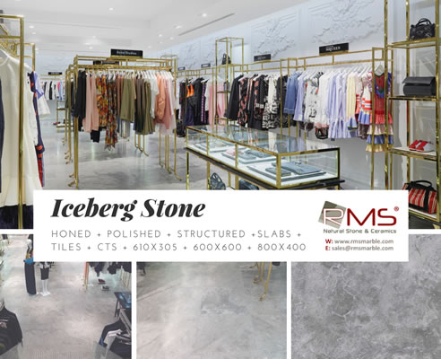 iceberg honed stone floor tiles