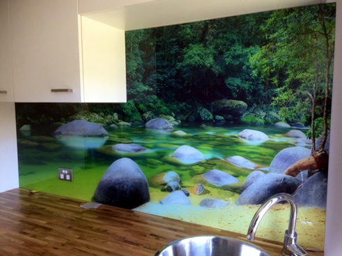 photo glass splashback