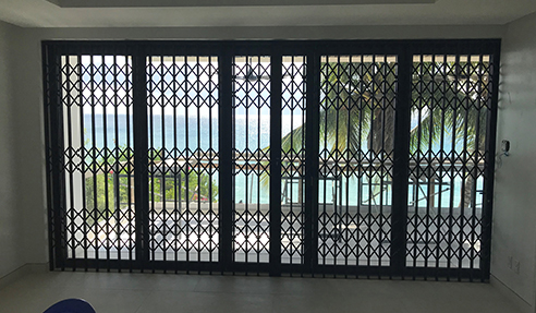 High-End Retractable Security Shutters for Hotels from Trellis Door Co