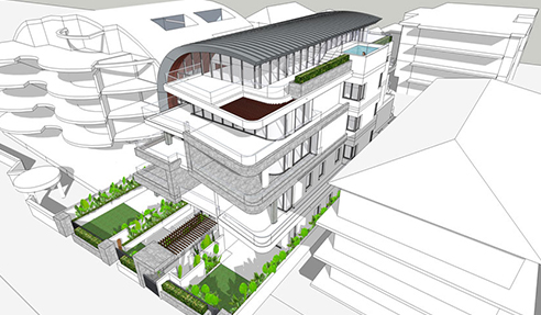 Roof Steelwork for Manly Beachfront Development from Edcon Steel