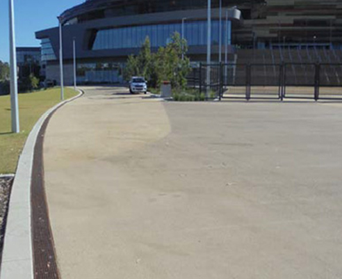 Stadium Drainage System with Anti-Slip Grates Perth from ACO