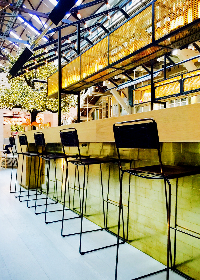 Subway Tiles in Brass and Raw Steel for a Luxury Hotel from Alloy