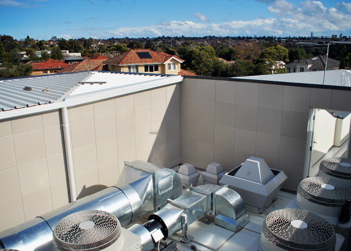 Rooftop Acoustic Walls to Prevent HVAC Noise Transfer from Pyrotek