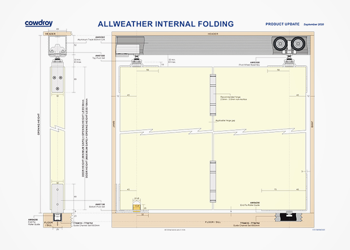 Heavy Multi-folding Door Tracks - AllWeather by Cowdroy