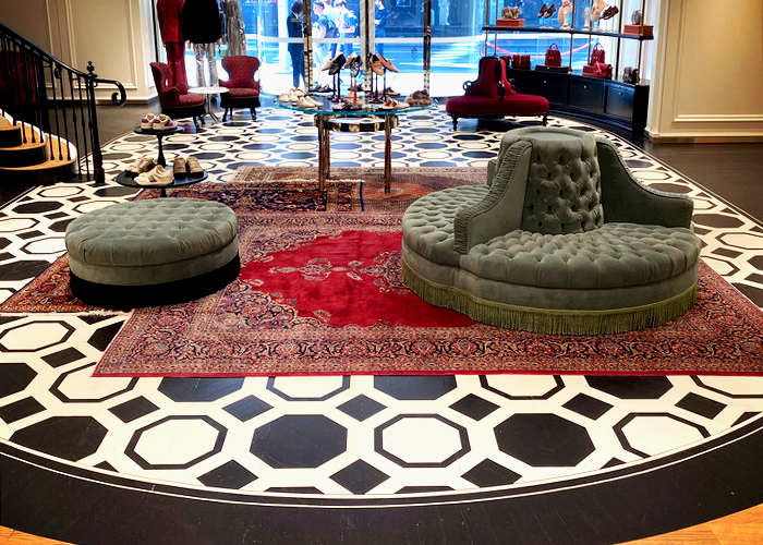 Luxury Painted Parquet Floors for Gucci by Di Emme