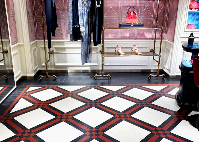 Luxury Painted Parquet Floors for Gucci by Di Emme