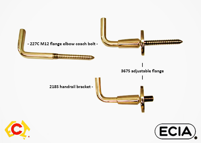 Custom Shaped Handrail Brackets from ECIA