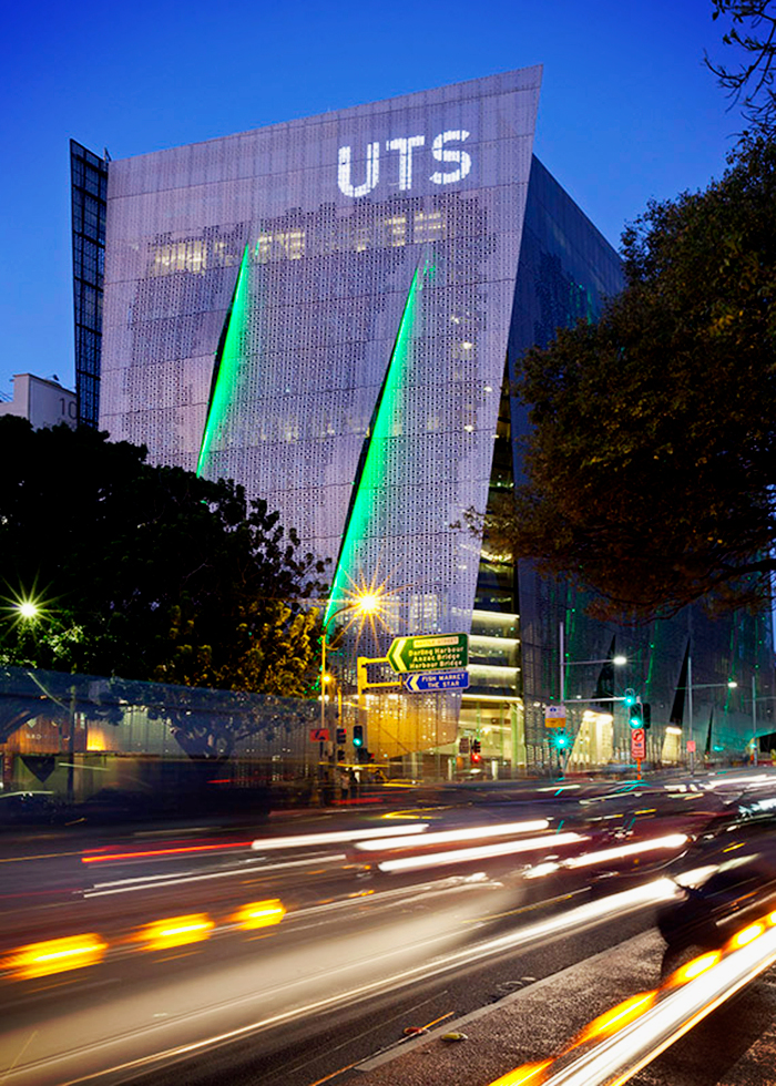 Perforated Screens for UTS Sydney by Universal Anodisers