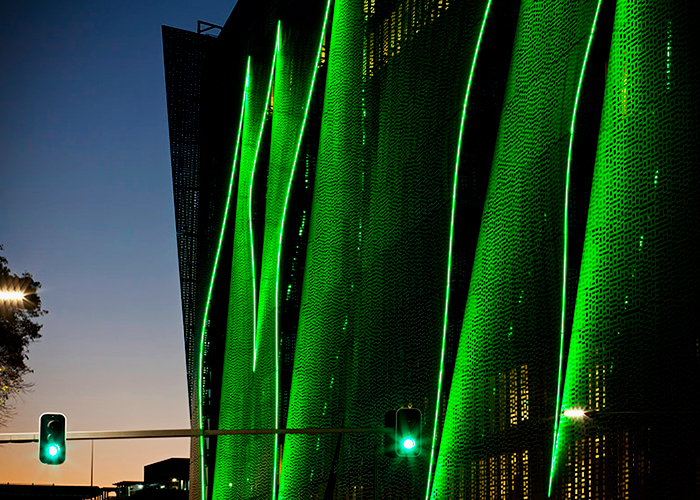 Perforated Screens for UTS Sydney by Universal Anodisers