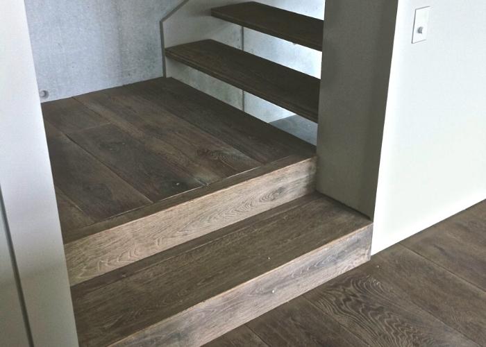 Customised Stair Cladding by Renaissance Parquet.