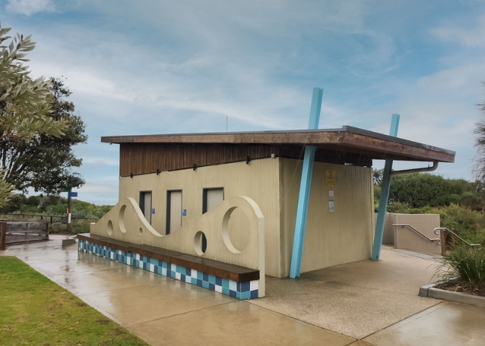 Murals and Stainless Steel Toilet Facilities at Frankston Foreshore Victoria by Britex