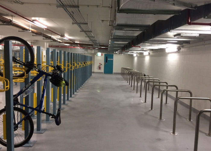End of Trip (EOT) Bicycle Parking for Commercial Buildings from Cora Bike Rack
