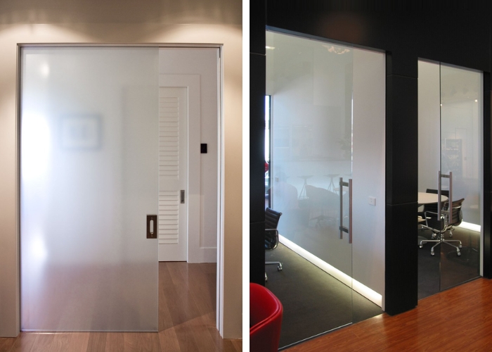 Sliding Frameless Glass Doors by CS Cavity Sliders