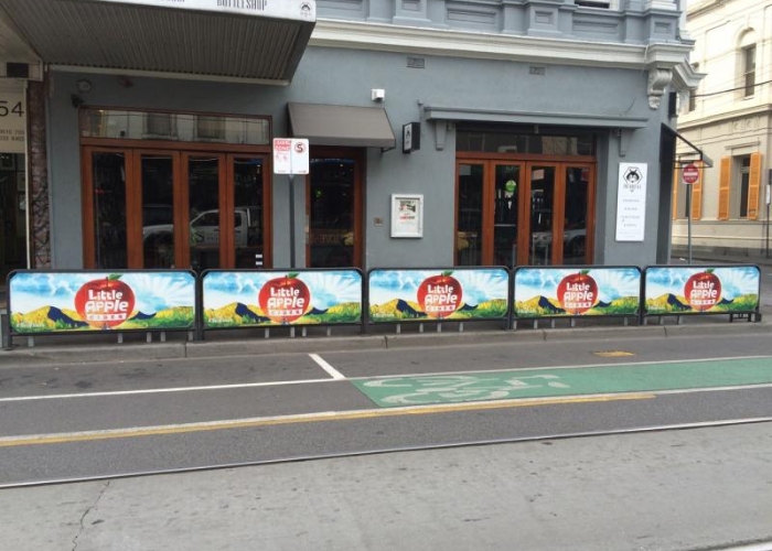 Custom Wind Breakers and Cafe Barriers by Instant Shade Umbrellas