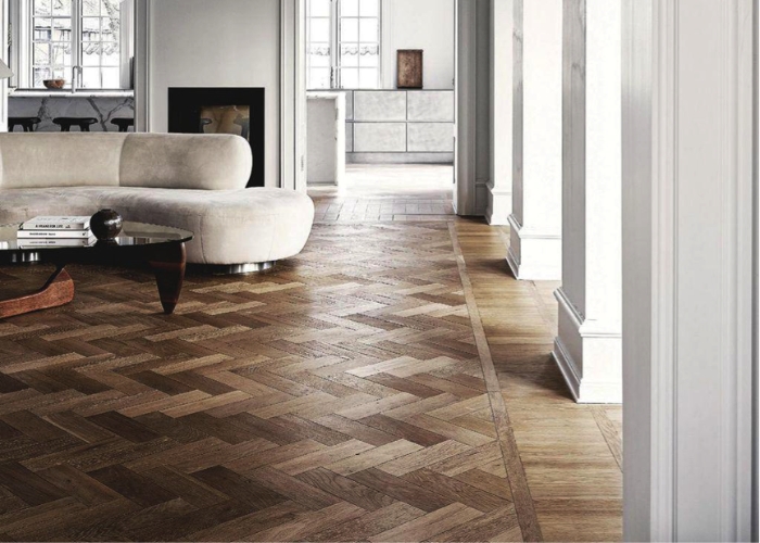 Solid French Oak Herringbone Floors by Renaissance Parquet