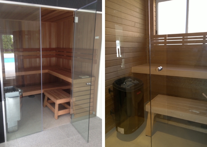 Cedar Sauna with Custom Features by Sauna HQ