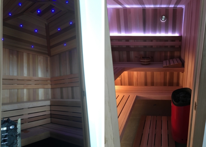 Cedar Sauna with Custom Features by Sauna HQ