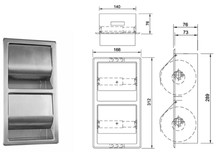 Double Roll Tissue Holder from Star Washroom Accessories