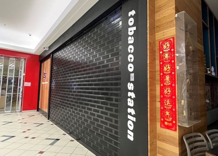 Melbourne Tobacco Shops Equipped with ATDC Perforated Roller Shutters