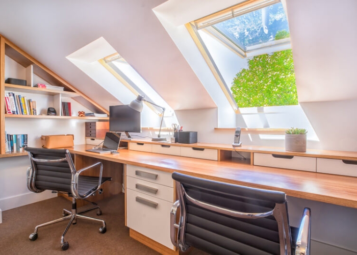 Attic Office Conversion by Attic Ladders