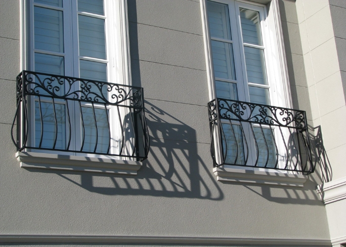 Matching Wrought Iron Balustrade and Window Grills by Budget Wrought Iron