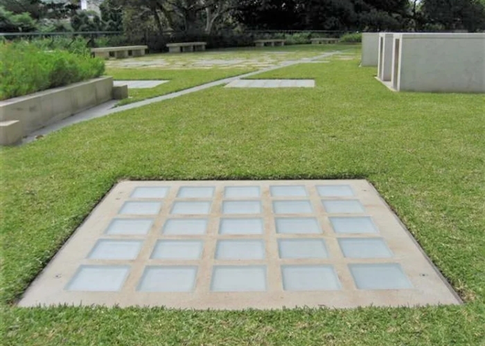 Glass Block Pavers for Gardens by Obeco Glass Blocks