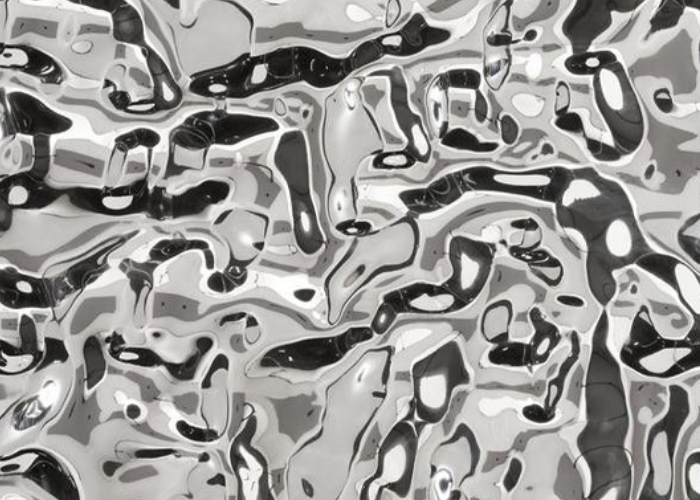 Stainless Steel Sheet with Water Ripple Design by SAS Signage