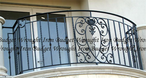 curved wrought iron balcony balustrade