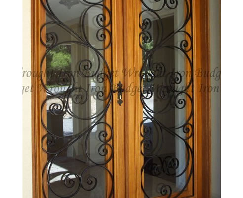 wrought iron in set door