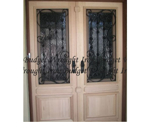 wrought iron panel door