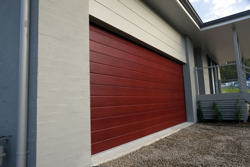 timber look aluminium garage door