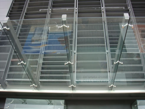 steel ribbed glass canopy