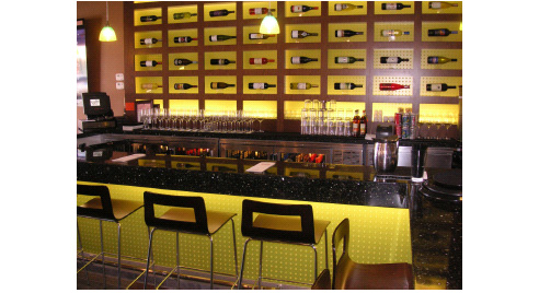 wow resin panels in a bar