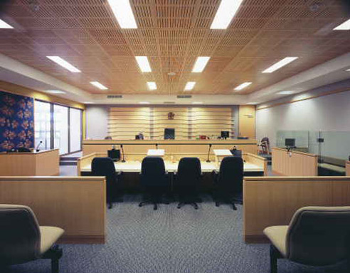 acoustic panels in courthouse
