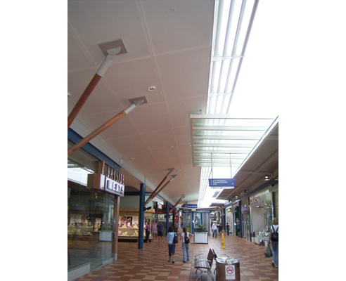 decorative acoustic panel outside mall