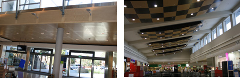 decorative acoustic panel inside mall