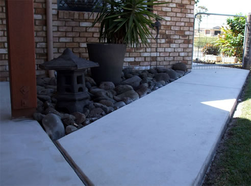 protective coated concrete path