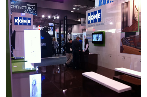 kone elevators stand at designex 2011