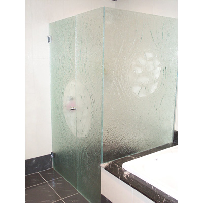 slumped glass showerscreen