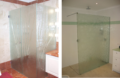 slumped glass showerscreen