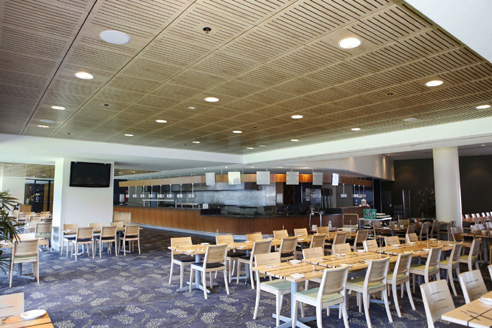 ceiling tiles in a function room