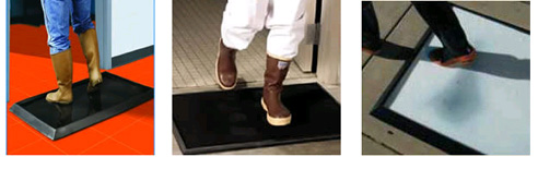 sanitising foot bath mat