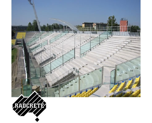 alberto braglia stadium concrete stands waterproofed with radcon 7