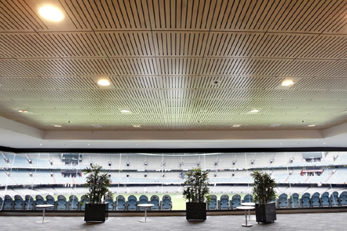 repaired ceiling in a function room