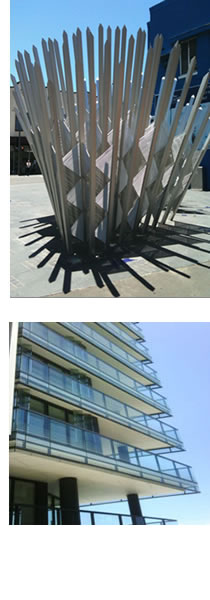 powdercoated scuplture and balustrading
