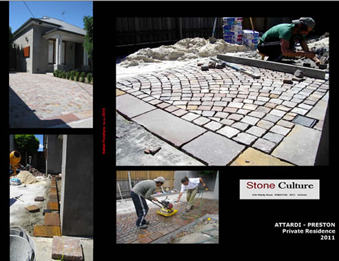 cobblestone driveway installation